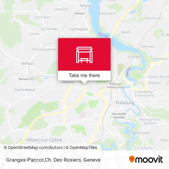 Granges-Paccot,Ch. Des Rosiers map