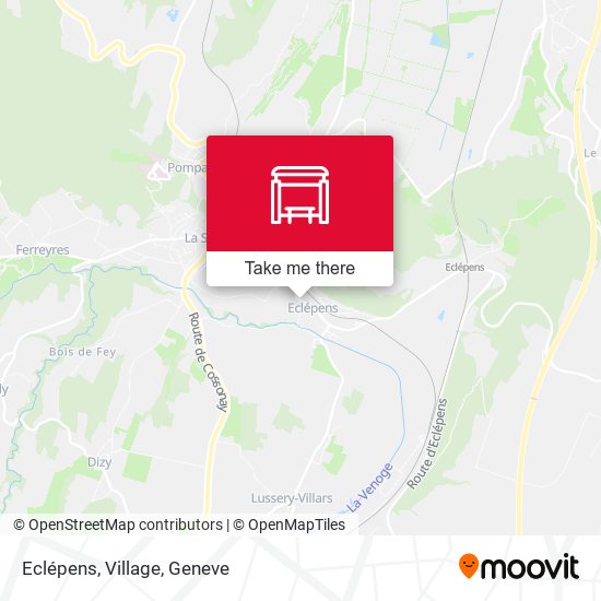 Eclépens, Village map