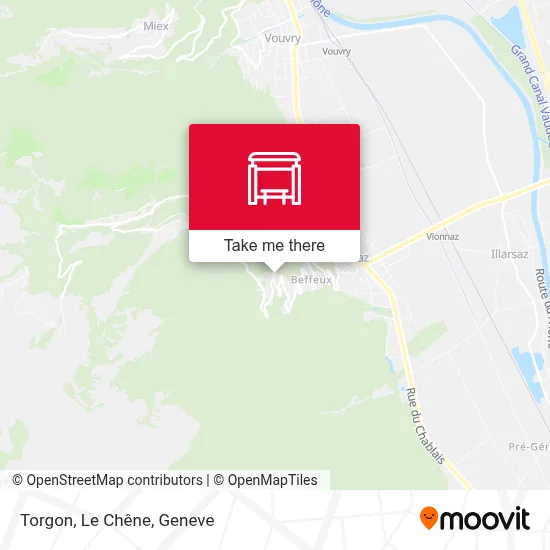 Torgon, Le Chêne map