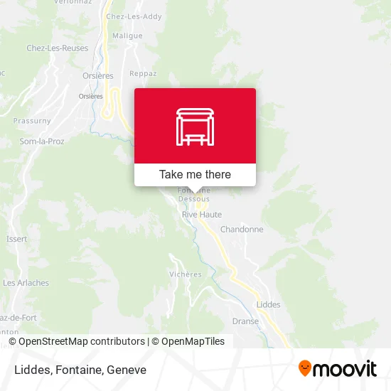 Liddes, Fontaine map