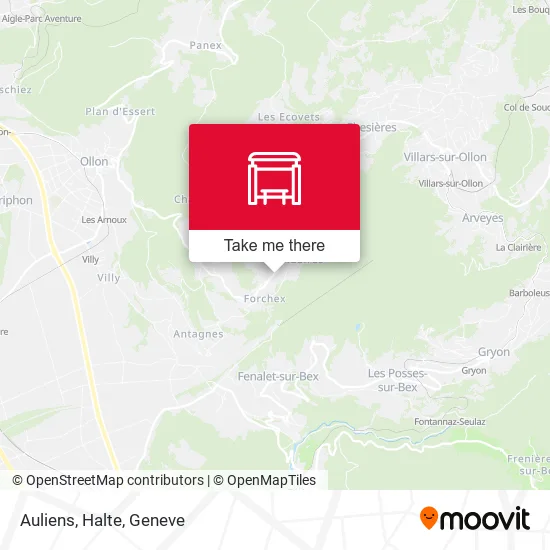 Auliens, Halte map