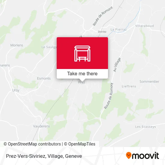 Prez-Vers-Siviriez, Village map