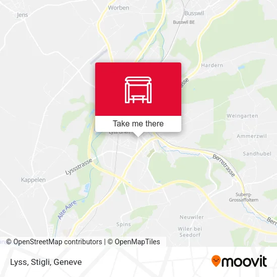 Lyss, Stigli map