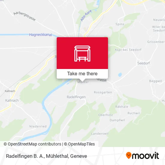 Radelfingen B. A., Mühlethal map