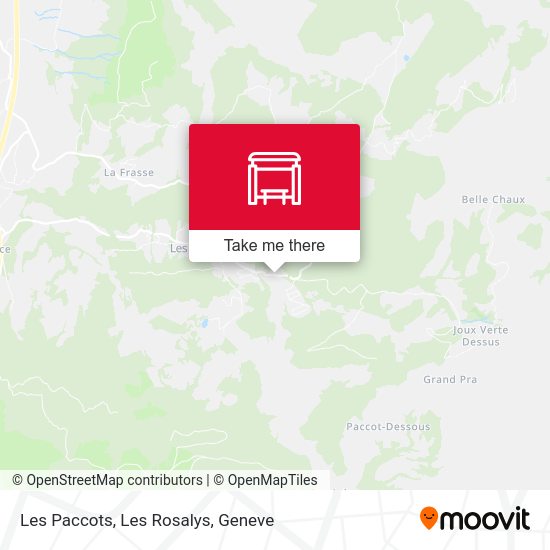 Les Paccots, Les Rosalys map