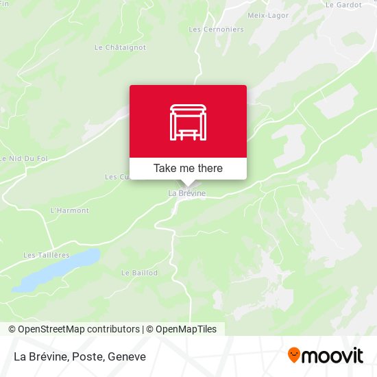 La Brévine, Poste map