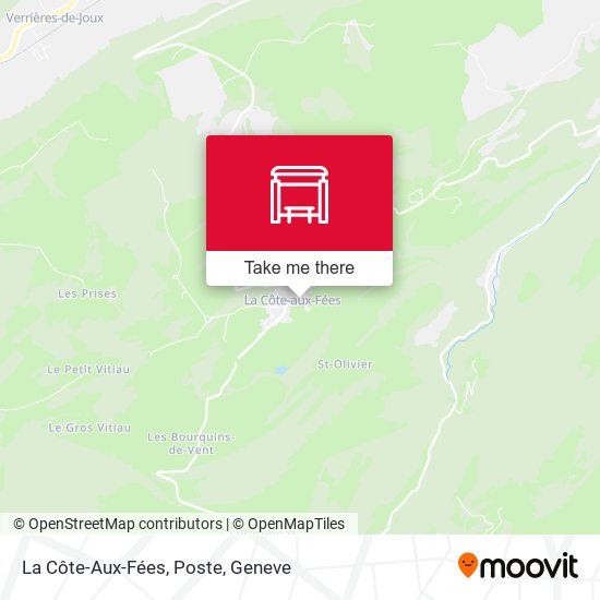 La Côte-Aux-Fées, Poste map