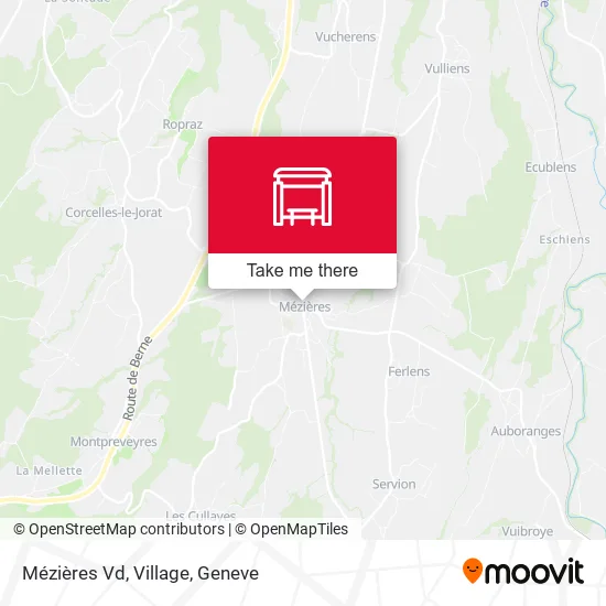 Mézières Vd, Village map