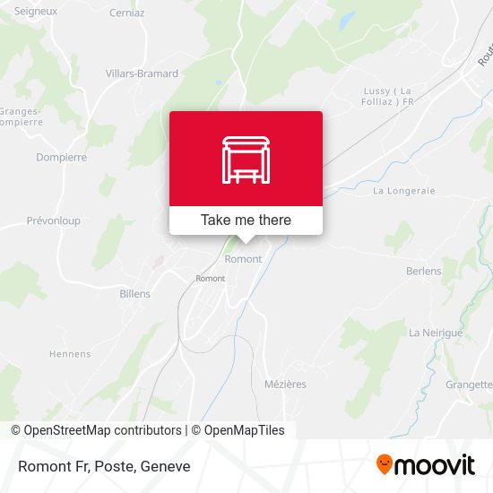 Romont Fr, Poste map