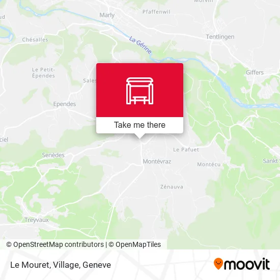 Le Mouret, Village map