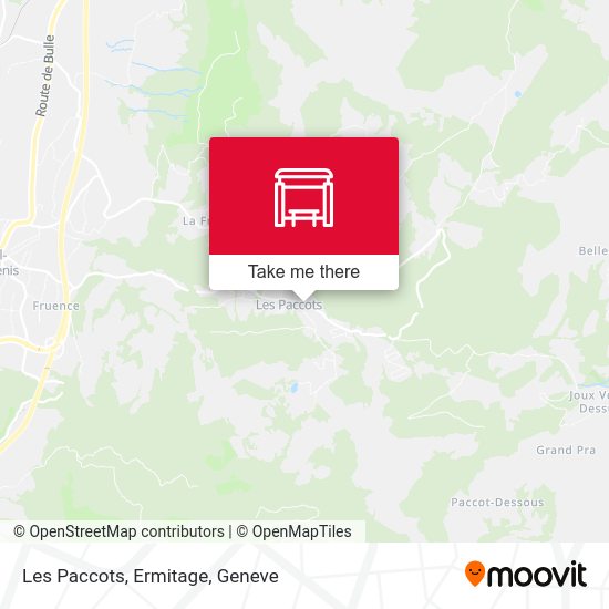 Les Paccots, Ermitage map