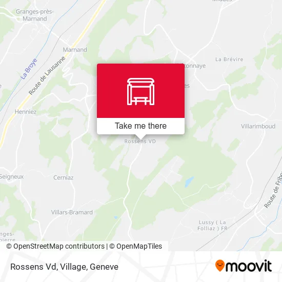 Rossens Vd, Village map