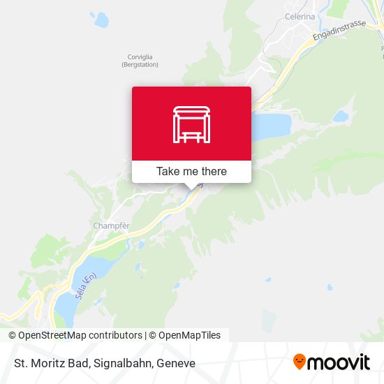 St. Moritz Bad, Signalbahn map