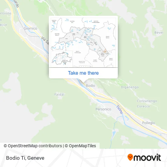 Bodio Ti map