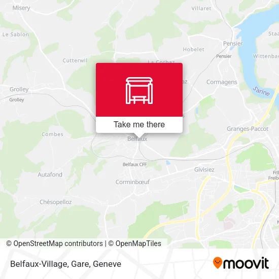 Belfaux-Village, Gare map