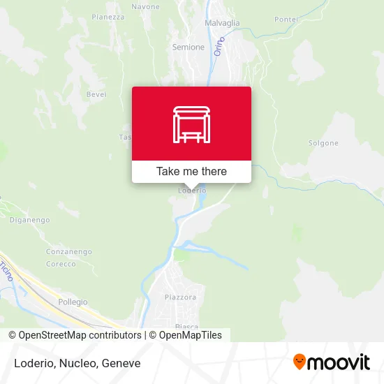 Loderio, Nucleo map