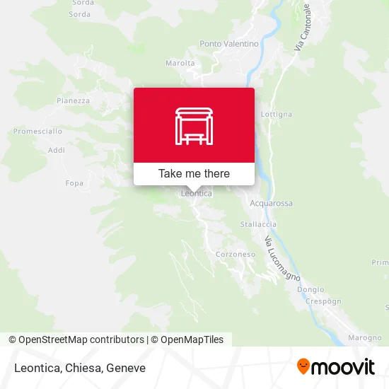 Leontica, Chiesa map