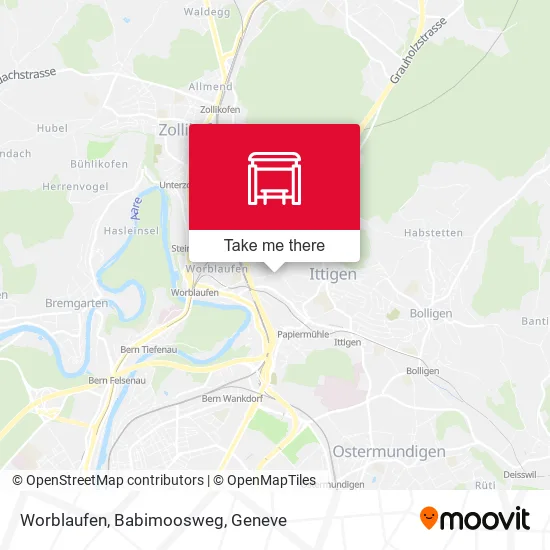 Worblaufen, Babimoosweg map