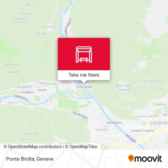 Ponte Brolla map