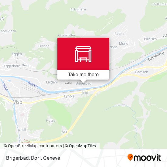 Brigerbad, Dorf map