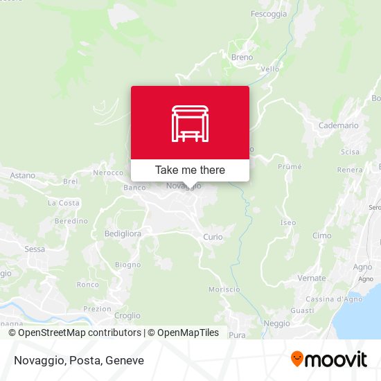 Novaggio, Posta map