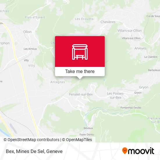 Bex, Mines De Sel map