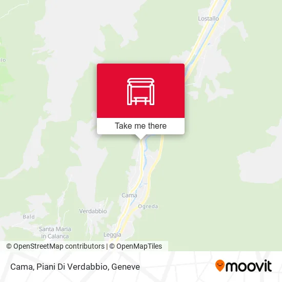 Cama, Piani Di Verdabbio map