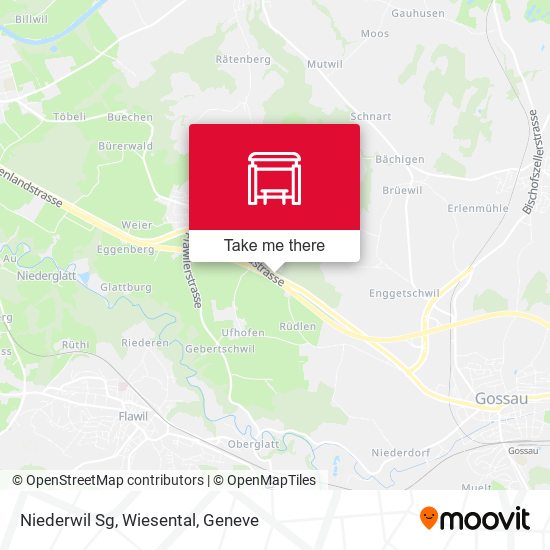 Niederwil Sg, Wiesental map