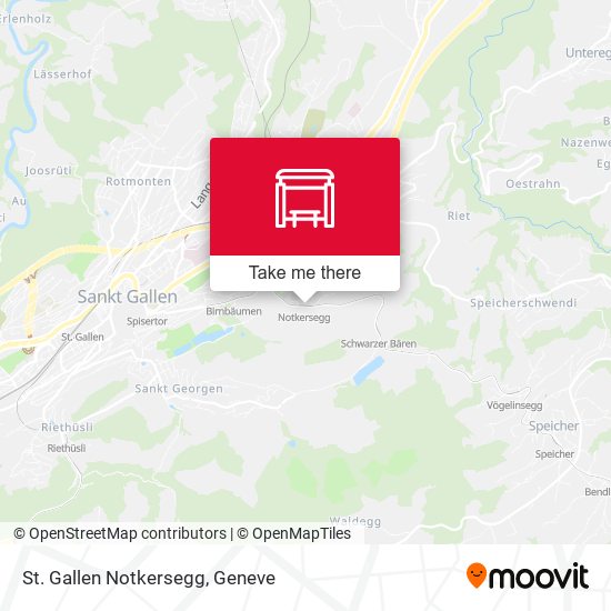 St. Gallen Notkersegg map