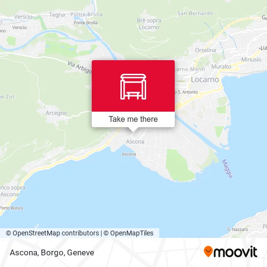 Ascona, Borgo map
