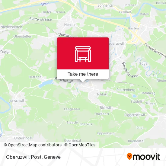 Oberuzwil, Post map