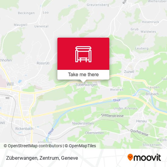 Züberwangen, Zentrum map