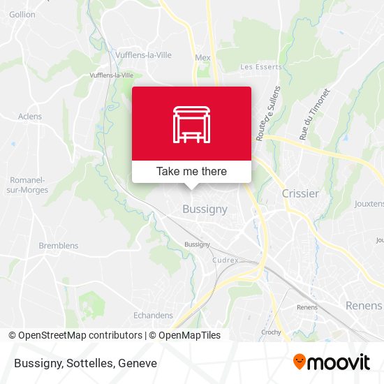Bussigny, Sottelles map