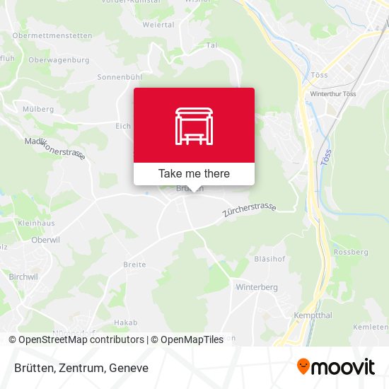 Brütten, Zentrum map