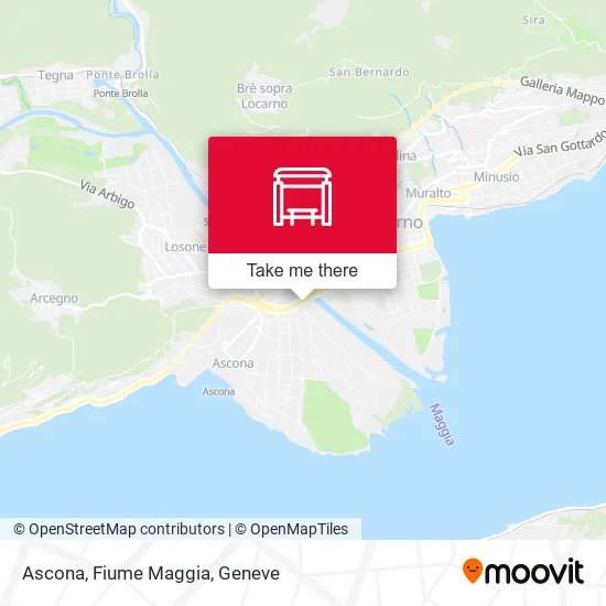 Ascona, Fiume Maggia map