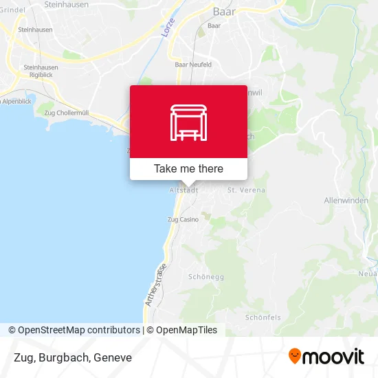 Zug, Burgbach map
