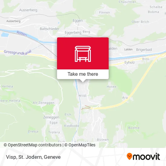 Visp, St. Jodern map