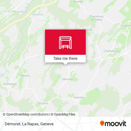 Démoret, La Rapas map