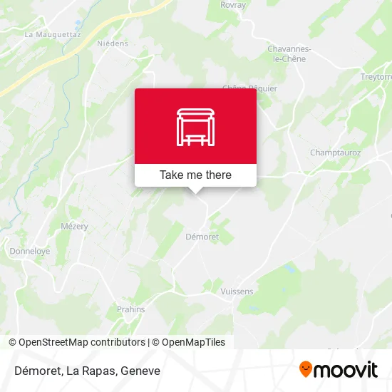 Démoret, La Rapas map