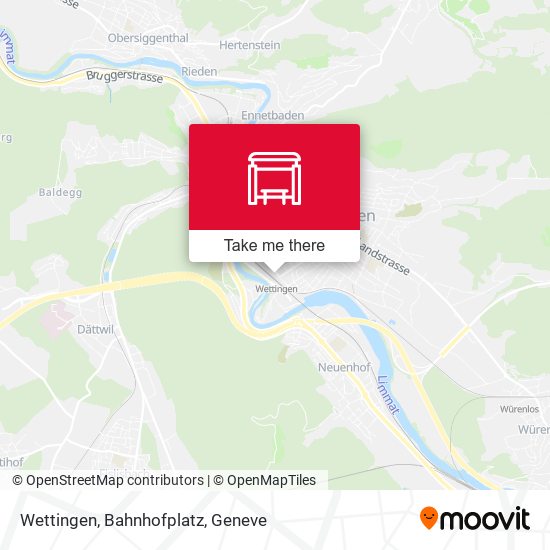 Wettingen, Bahnhofplatz Karte