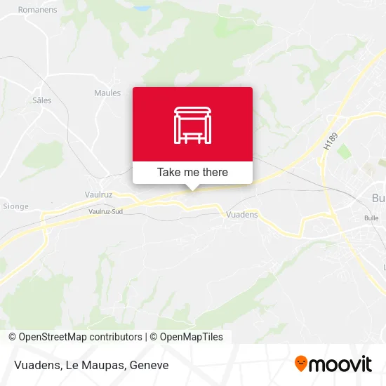 Vuadens, Le Maupas map