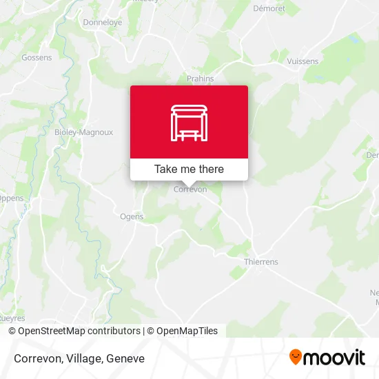 Correvon, Village map