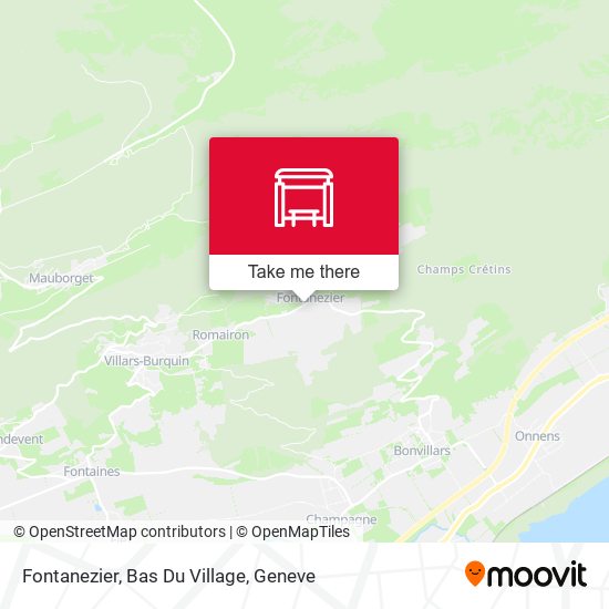 Fontanezier, Bas Du Village map