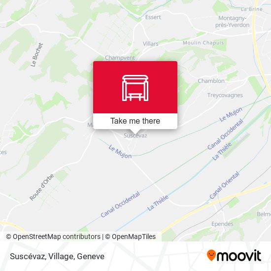 Suscévaz, Village map