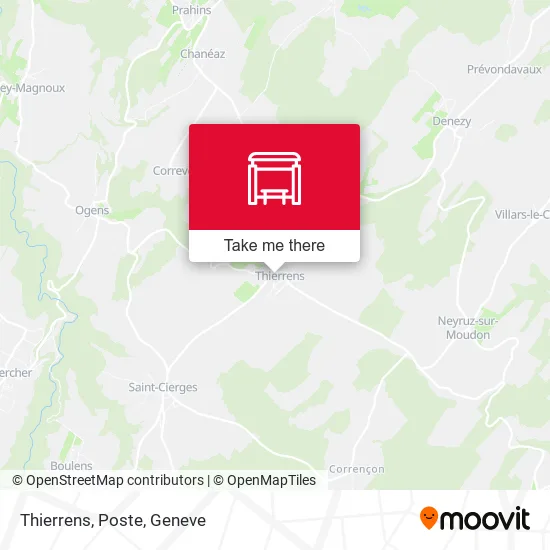 Thierrens, Poste map