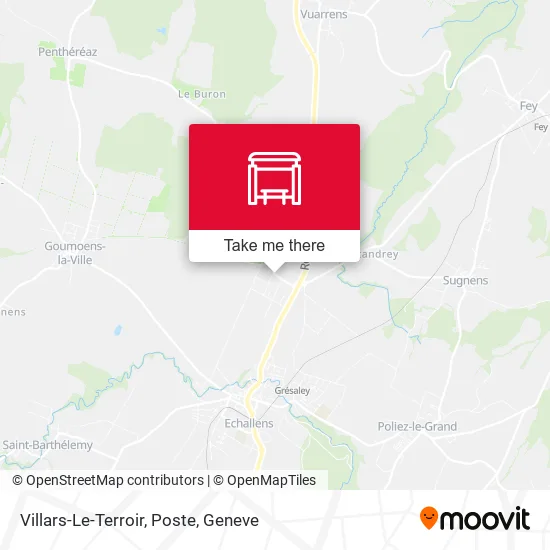 Villars-Le-Terroir, Poste map