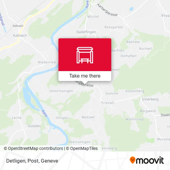 Detligen, Post map