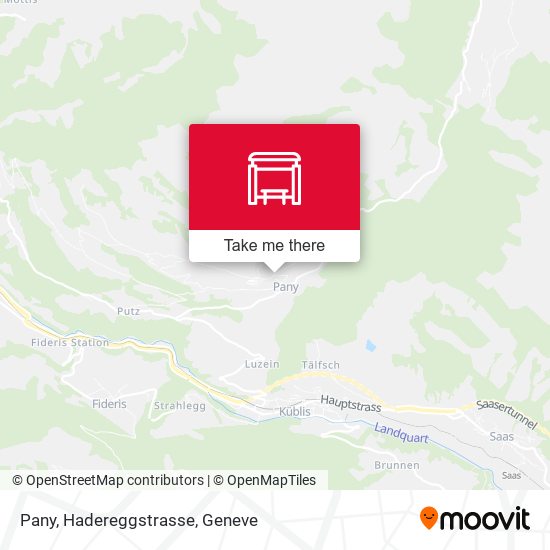 Pany, Hadereggstrasse map