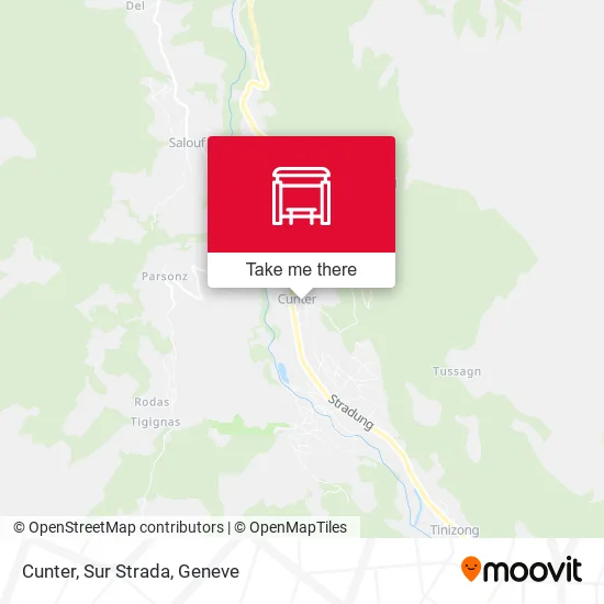 Cunter, Sur Strada map