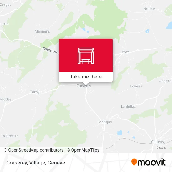 Corserey, Village map